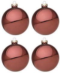 Palline di Natale in Vetro Bossa Nova Rosso Lucido Addobbi Decorazioni Albero Diametro: 100 mm