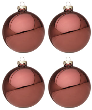 Palline di Natale in Vetro Bossa Nova Rosso Lucido Addobbi Decorazioni Albero Diametro: 100 mm