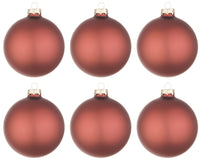 Palline di Natale in Vetro Bossa Nova Rosso Opaco Addobbi Decorazioni Albero Diametro: 80 mm