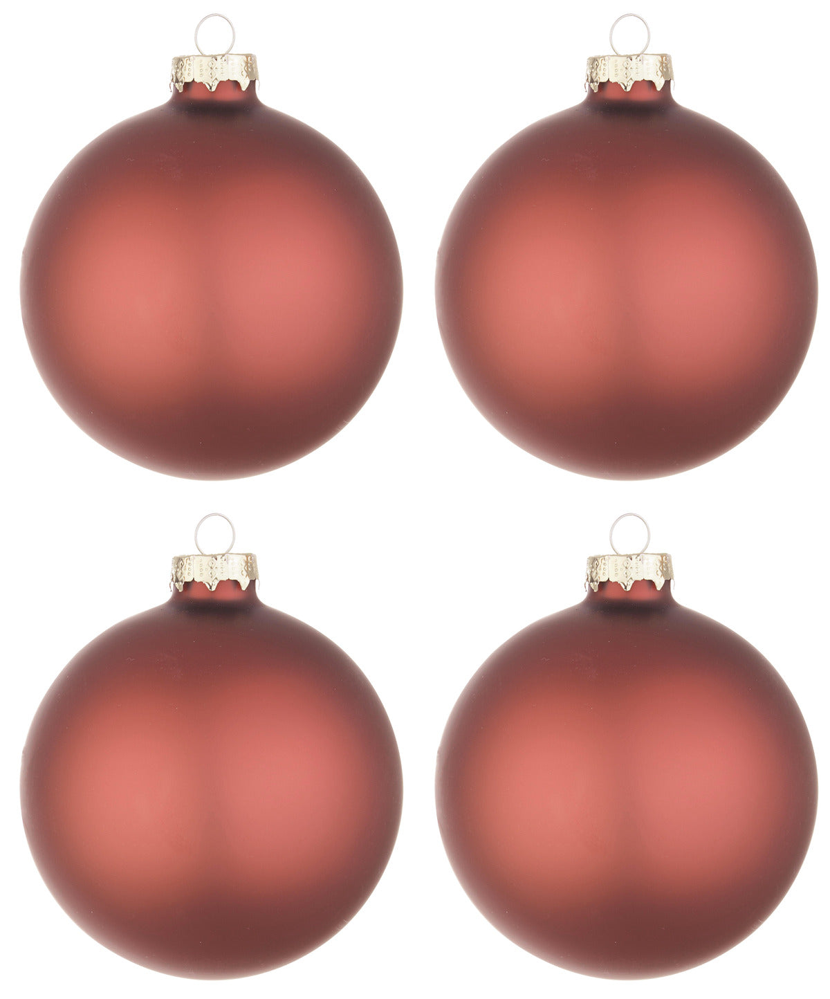 Palline di Natale in Vetro Bossa Nova Rosso Opaco Addobbi Decorazioni Albero Diametro: 100 mm