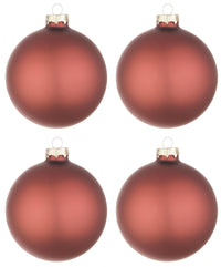 Palline di Natale in Vetro Bossa Nova Rosso Opaco Addobbi Decorazioni Albero Diametro: 100 mm