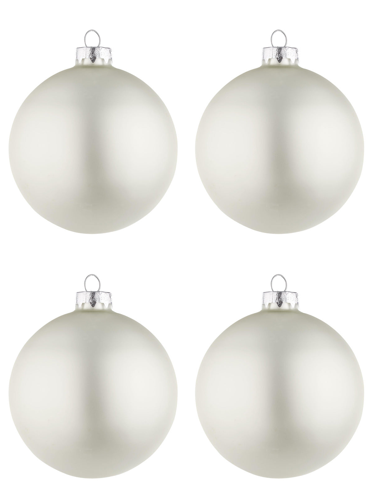 Palline di Natale in Vetro Bianco Opaco Addobbi Decorazioni Albero Bizzotto Diametro: 100 mm