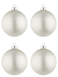 Palline di Natale in Vetro Bianco Opaco Addobbi Decorazioni Albero Bizzotto Diametro: 100 mm