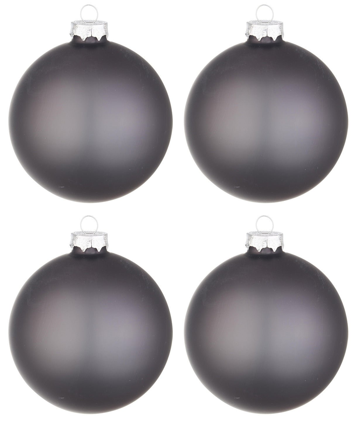 Palline di Natale in Vetro Grigio Opaco Lucido Addobbi Decorazioni Albero Diametro: 100 mm