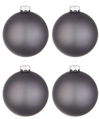 Palline di Natale in Vetro Grigio Opaco Lucido Addobbi Decorazioni Albero Diametro: 100 mm