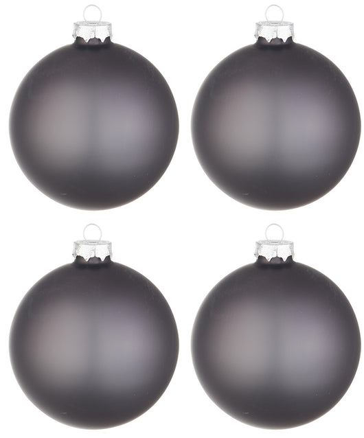 Palline di Natale in Vetro Grigio Opaco Lucido Addobbi Decorazioni Albero Diametro: 100 mm