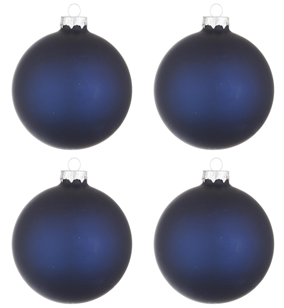 Palline di Natale in Vetro Blu Opaco Addobbi Decorazioni Natalizie Albero Diametro: 100 mm