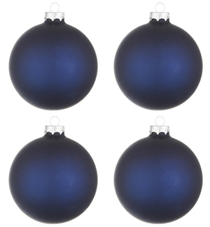 Palline di Natale in Vetro Blu Opaco Addobbi Decorazioni Natalizie Albero Diametro: 100 mm