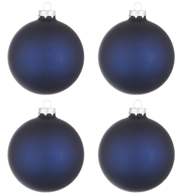 Palline di Natale in Vetro Blu Opaco Addobbi Decorazioni Natalizie Albero Diametro: 100 mm