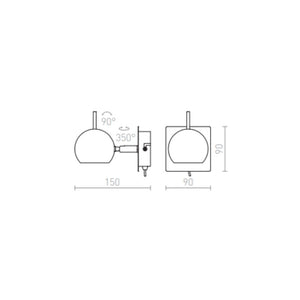 Faretto applique GLOSSY I cromo 230V LED GU10 8W