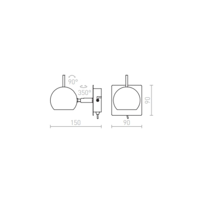 Faretto applique GLOSSY I cromo 230V LED GU10 8W