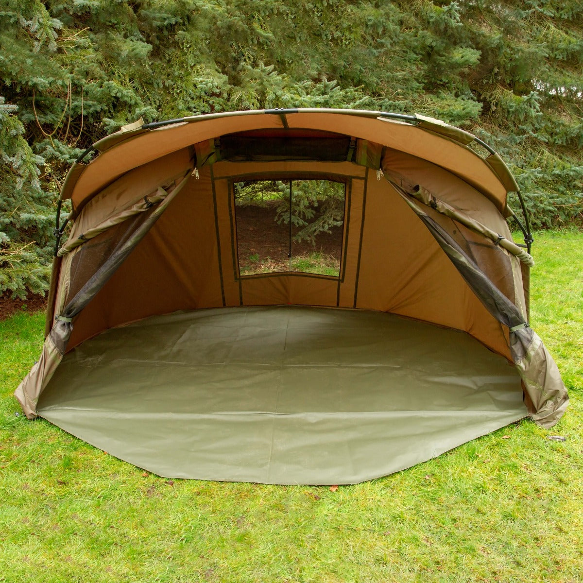 Tenda Bivvy Pesca Carpa 2 Persone 3x3m Impermeabile 10.000mm e Zerbino Scarpe