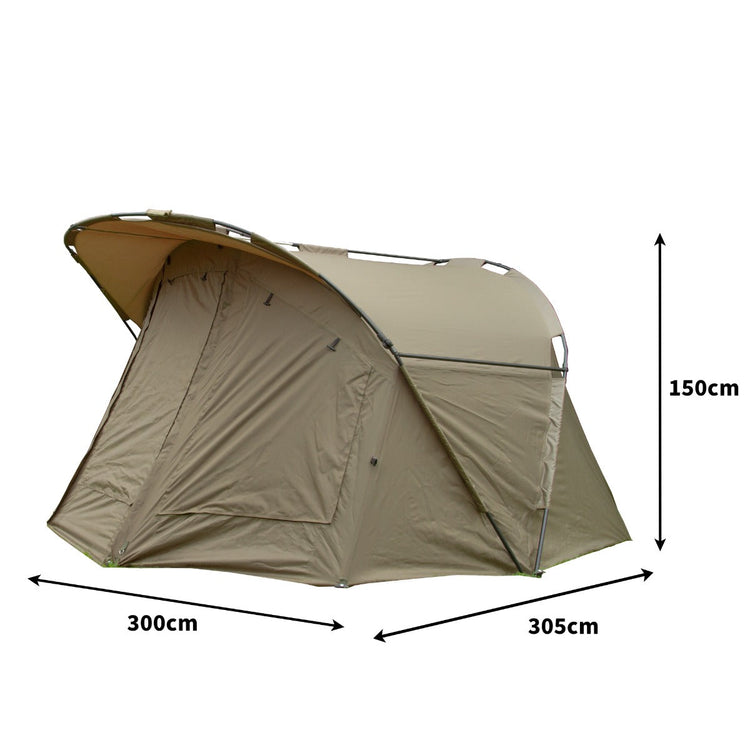 Tenda Bivvy Pesca Carpa 2 Persone 3x3m Impermeabile 10.000mm e Zerbino Scarpe