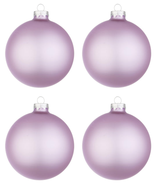 Palline di Natale in Vetro Rosa Chiaro Opaco Addobbi Decorazioni Albero Diametro: 100 mm