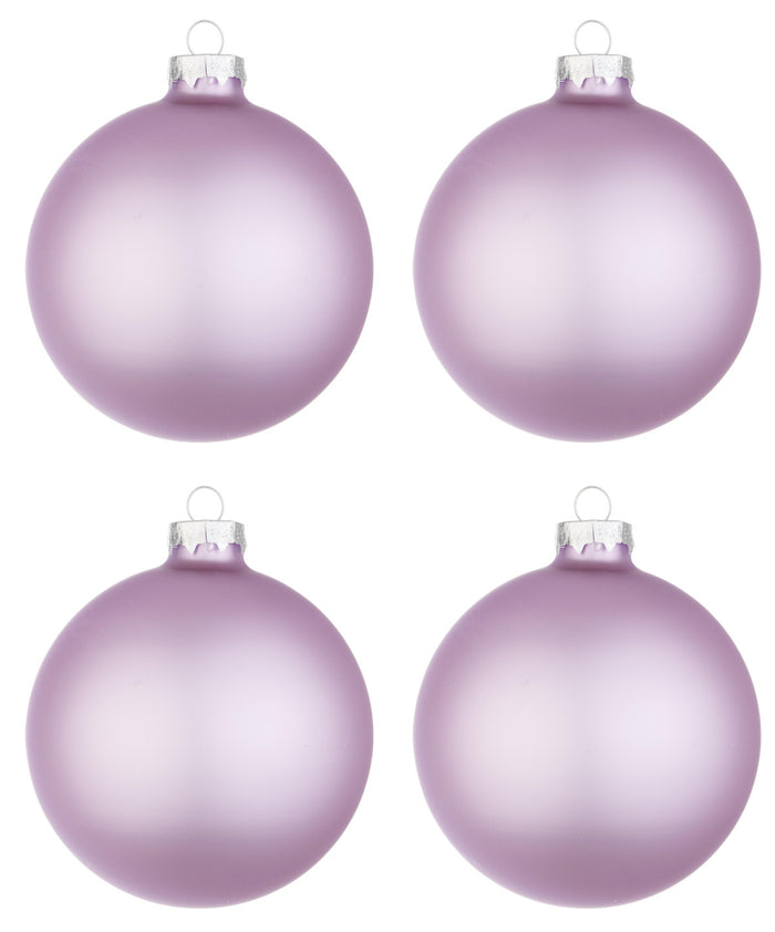 Palline di Natale in Vetro Rosa Chiaro Opaco Addobbi Decorazioni Albero Diametro: 100 mm