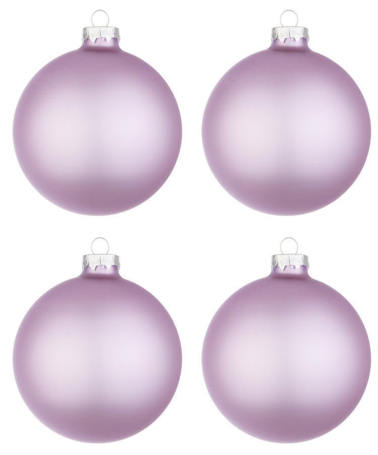 Palline di Natale in Vetro Rosa Chiaro Opaco Addobbi Decorazioni Albero Diametro: 100 mm