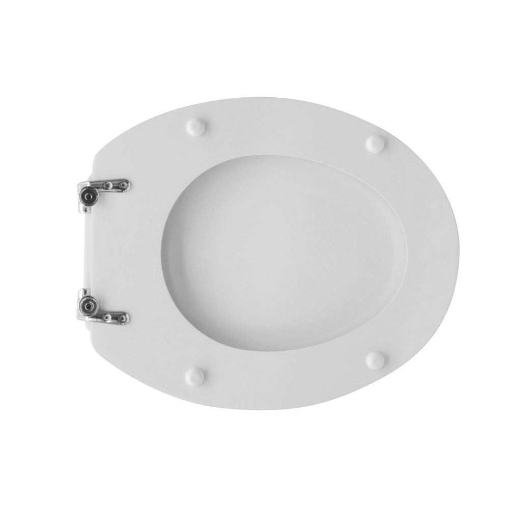 Sedile wc bianco per Incea vaso serie Iside larghezza 36,5 cm cerniere fisse