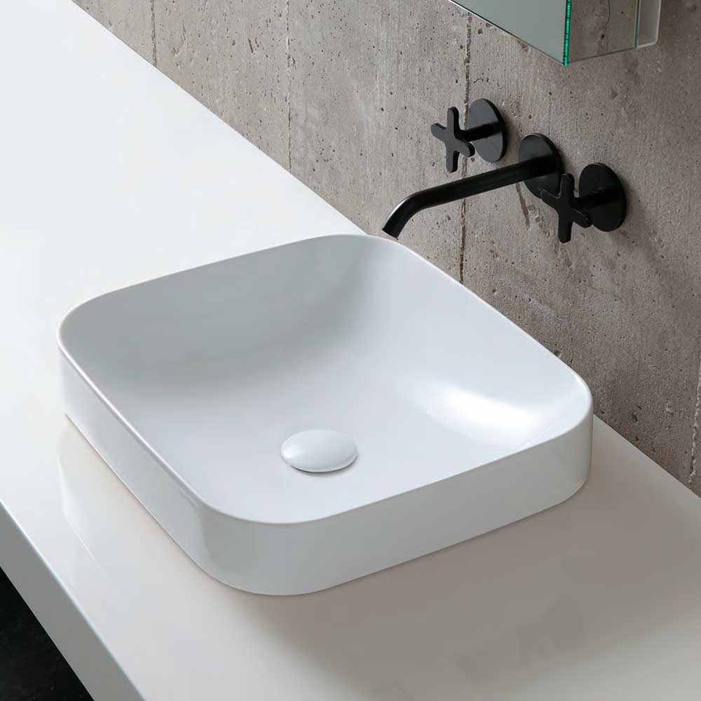 Lavabo da appoggio / semincasso Ceramica Azzurra Elegance 45X40