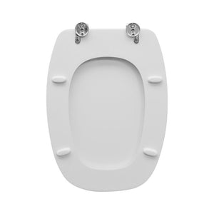 Sedile wc per Pozzi Ginori vaso serie Italica Astro lunghezza 50 cm cerniere regolabili