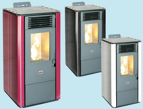 STUFA A PELLET 8,02 KW QUEEN 10 BORDEAUX 44x48xH92 cm