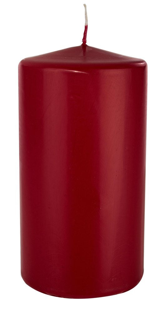 Candele Rosse di Paraffina Sfera Conica Lunghe Senza Aroma Decorative Casa Formato: 8 x 15