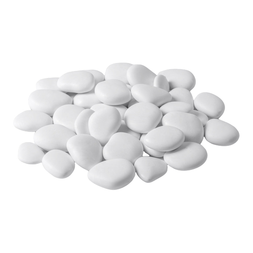 Ciottoli PIETRE Pebbles in plastica riciclata VARI COLORI Ø 2,5 cm 24 pz Tera Color: BIANCO