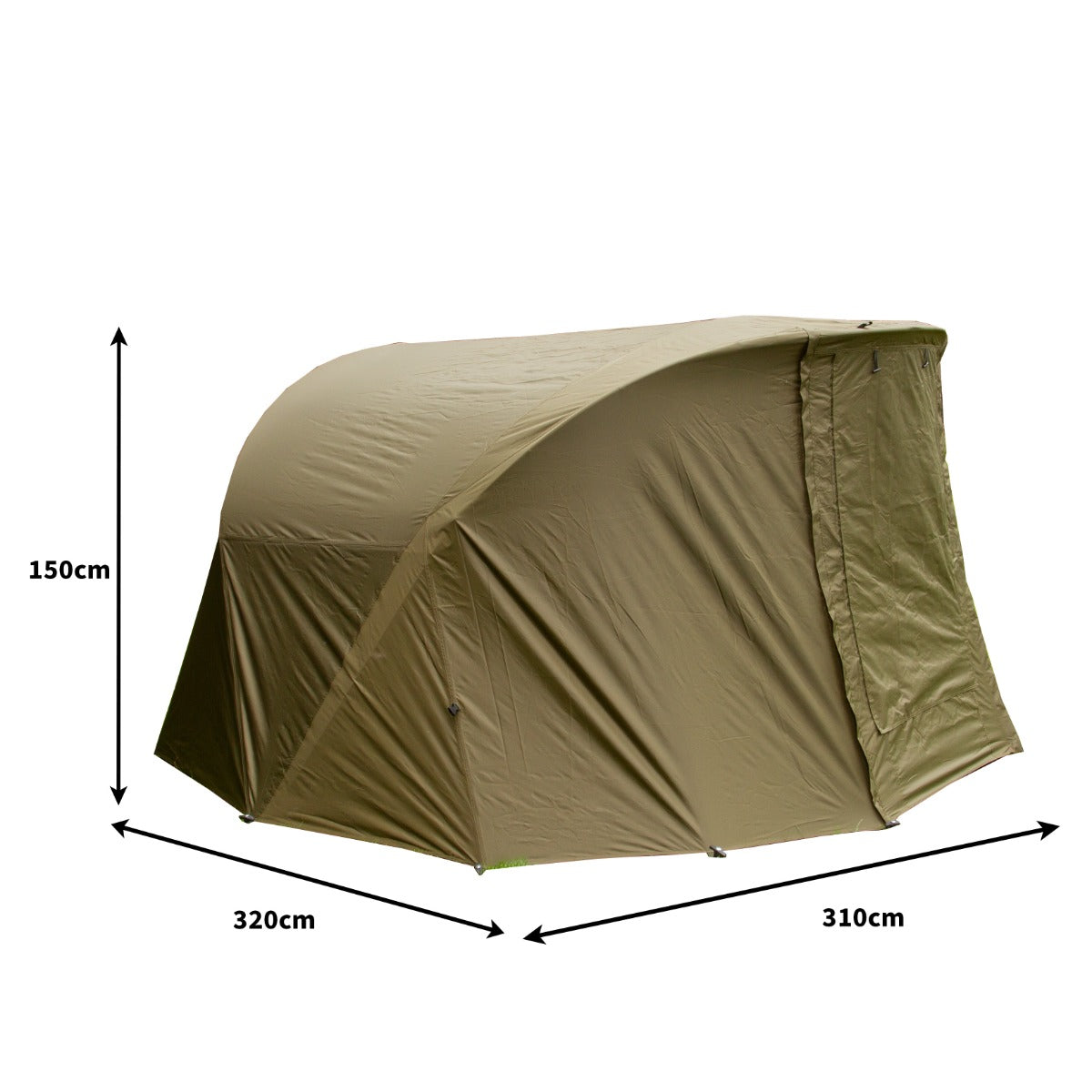 Tenda Bivvy Pesca Carpa 2 Persone 3x3m Impermeabile 10.000mm e Involucro Esterno