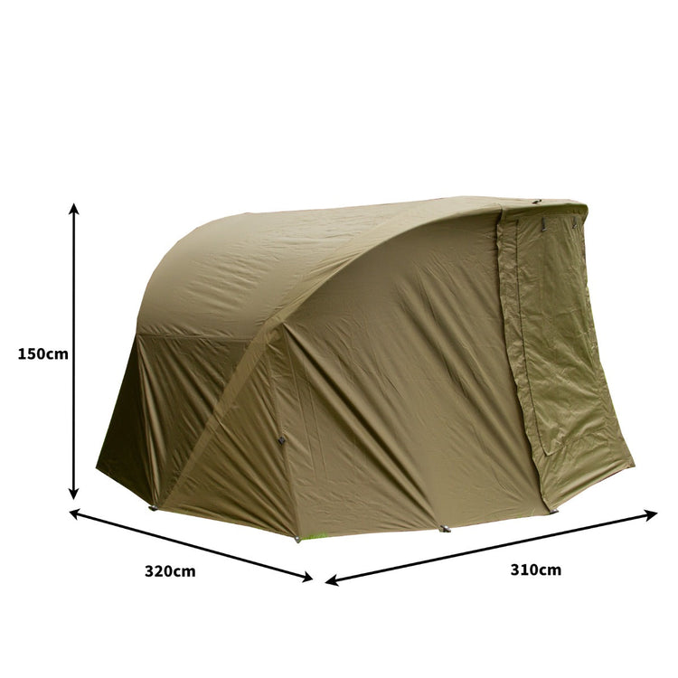 Tenda Bivvy Pesca Carpa 2 Persone 3x3m Impermeabile 10.000mm e Involucro Esterno