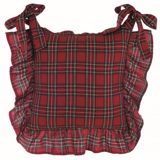 Copricuscino Sedie Tartan Scozzese Rosso Shabby Chic Natale Blanc Mariclò