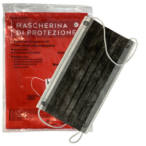 cf mascherina chirurgica colore nero pz 10 2938