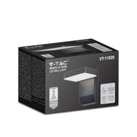 Luce a parete LED da 20W 3000k Brack Body Square da esterno IP65