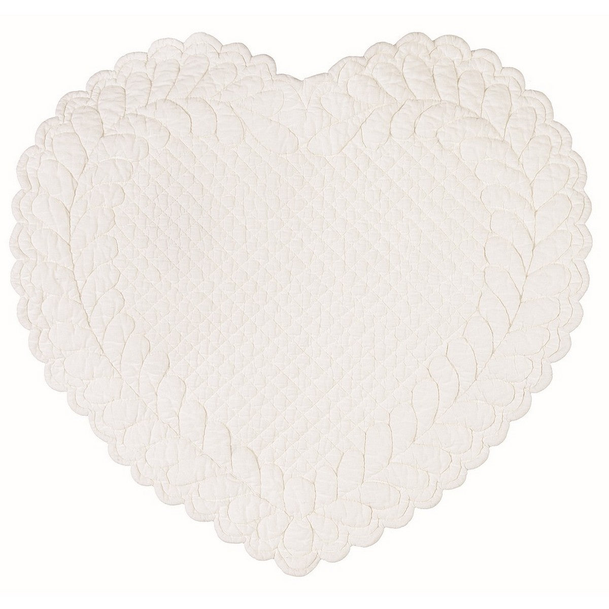 Tovaglietta Americana a Cuore Avorio Boutis Provenzale Shabby Chic Blanc Mariclò