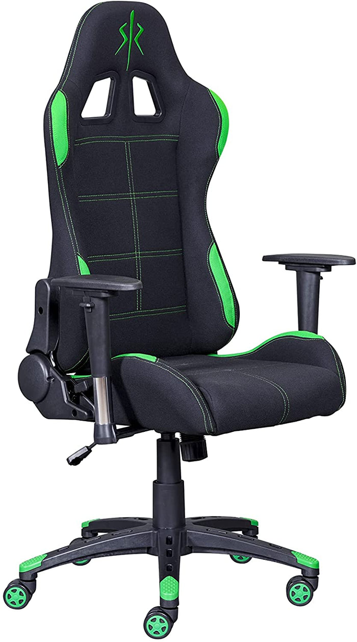 SEDIA POLTRONA GAMING GREEN O UFFICIO PROFESSIONALE ERGONOMICA 66x50x127-134 CM COLORE VERDE XL