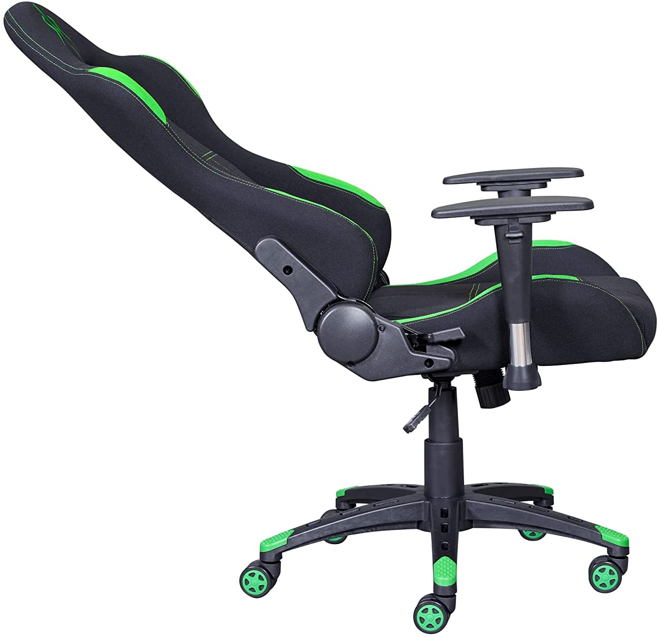 SEDIA POLTRONA GAMING GREEN O UFFICIO PROFESSIONALE ERGONOMICA 66x50x127-134 CM COLORE VERDE XL