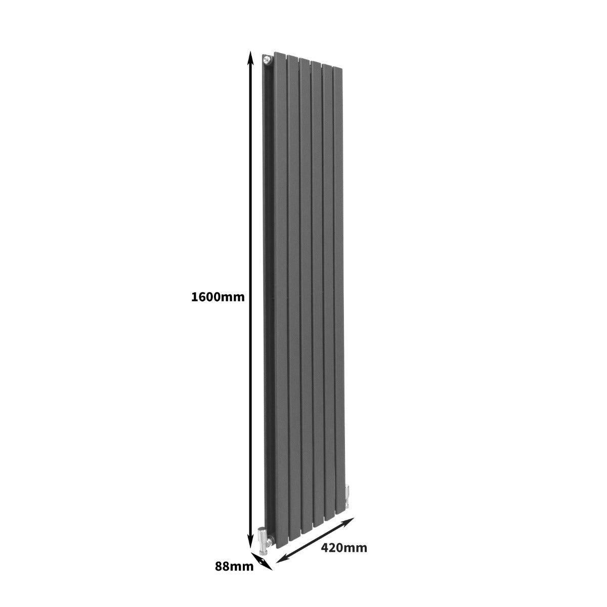 Radiatore Termosifone Termoarredo Design Piatto Pannello Elementi Grigio