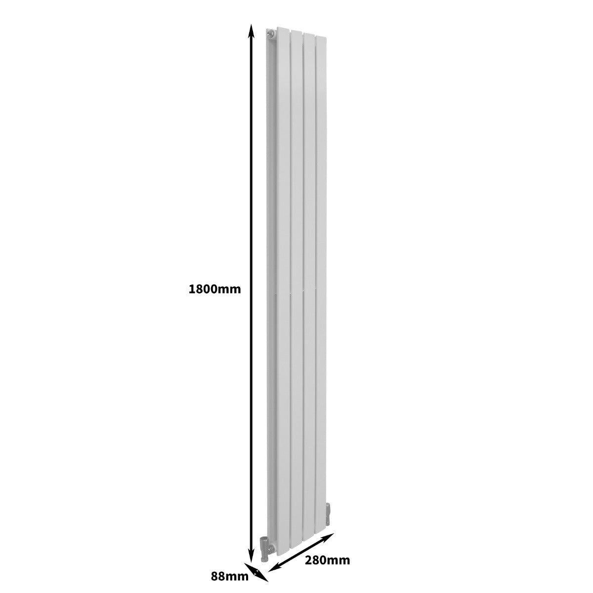 Radiatore Termosifone Termoarredo Design Piatto Pannello Elementi Bianco Lucido