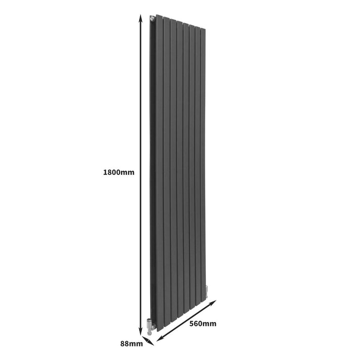 Radiatore Termosifone Termoarredo Design Piatto Pannello Elementi Grigio