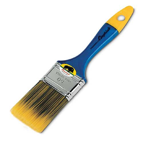 S.331 Premium-Pennellessa Krex Per Smalti All'Acqua Giallo/Blu Con Manico In Plastica-Pennelli Cinghiale-Larghezza Pennelli Mm 20