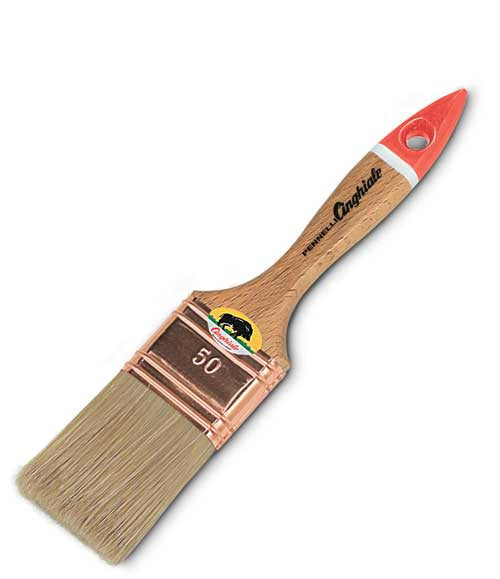 S.529 Professional-Pennellessa Professionale Per Metallo E Legno Ramata Setola Bionda Manico In Legno-Pennelli Cinghiale-Larghezza Pennelli Mm 30