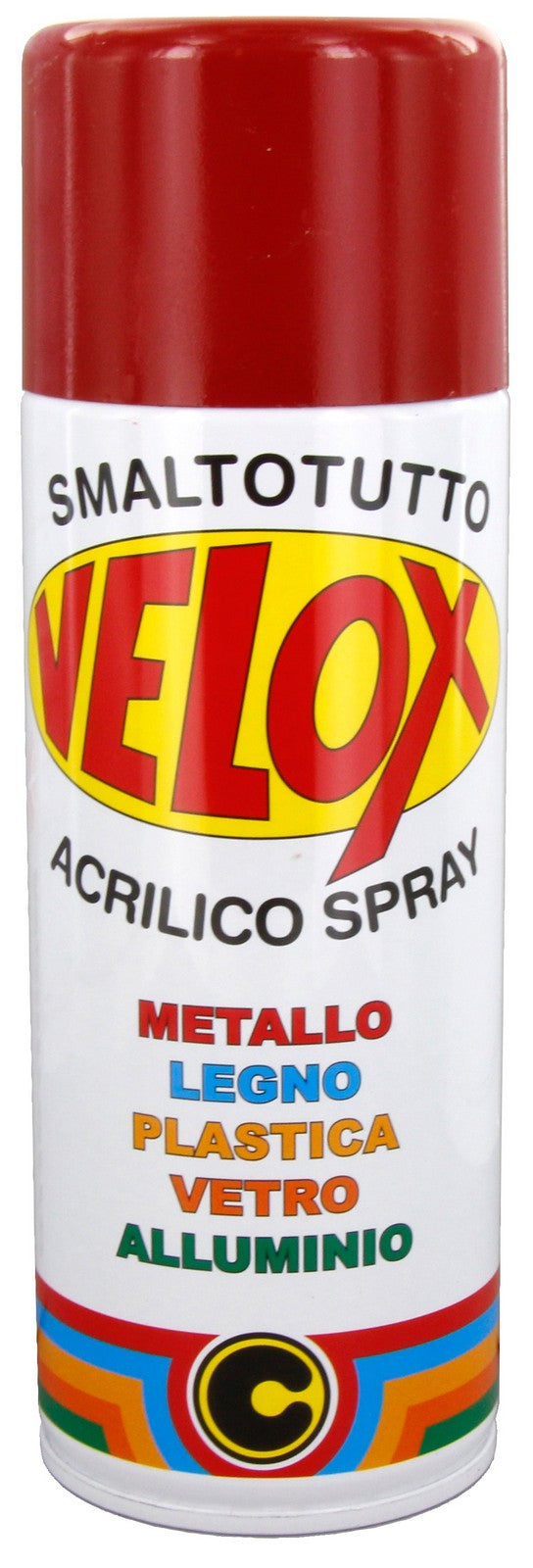 6pz velox spray acrilico rosso rubino bomboletta 400 ml ral 3003 cod:ferx.2970.stock