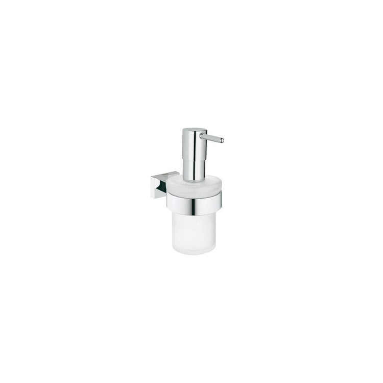 Dispenser sapone liquido con supporto Grohe Essential Cube altezza 157 mm