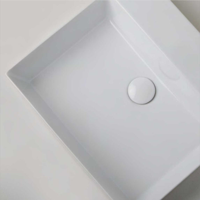 Lavabo da appoggio squadrato Ceramica Azzurra Elegance 75x45 cm