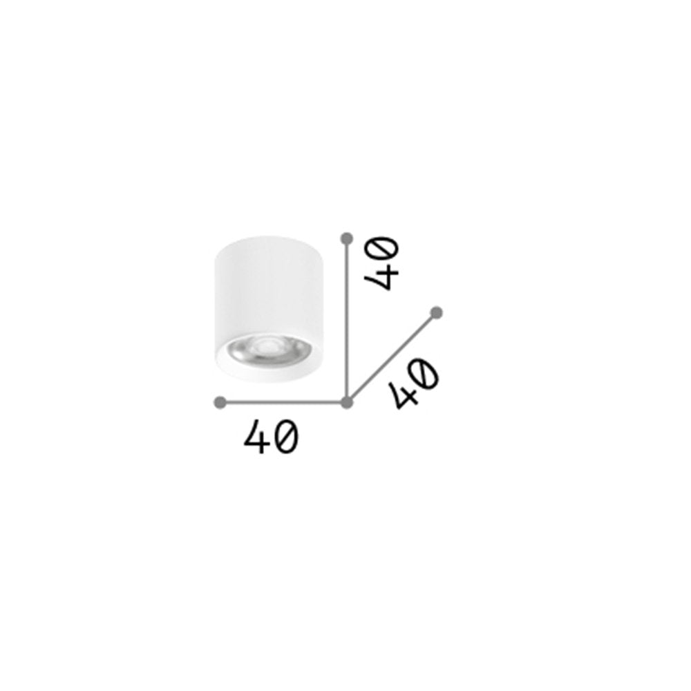 Plafoniera Moderna Dot Metallo Nero Led 5W 3000K Luce Calda