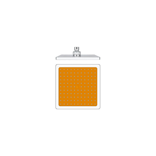 Soffione doccia quadro monogetto anticalcare modello 12618 colore arancio mm 200x200