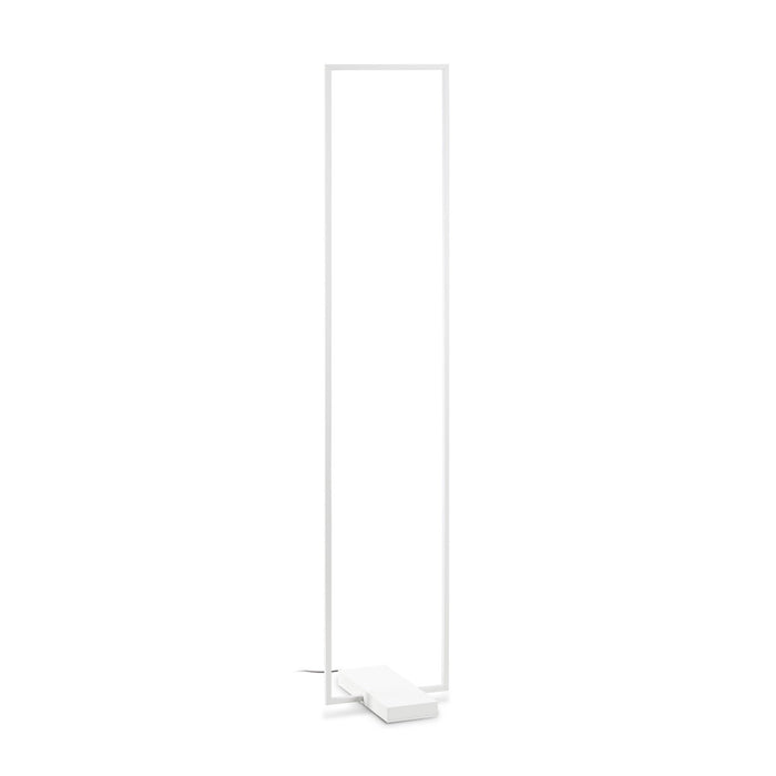 Piantana Da Terra Contemporanea Frame Metallo Bianco Led 30W 3000K Ip20