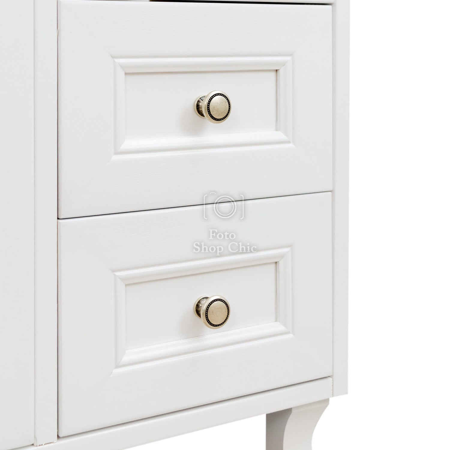 Mobile bagno shabby chic 85 cm bianco opaco completo