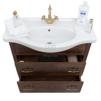 Arredo bagno classico noce