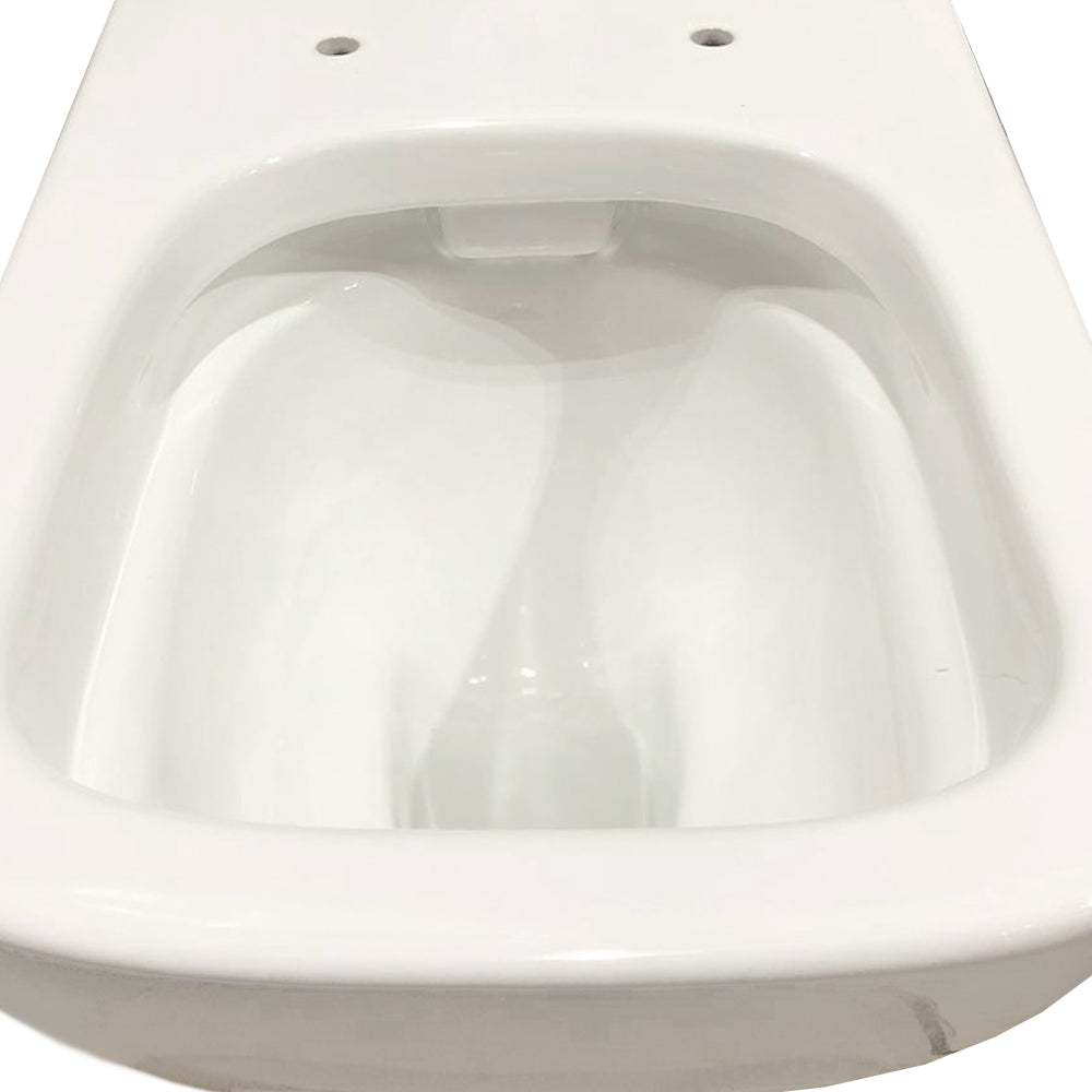 Coppia di sanitari sospesi WC bidet e coprivaso modello Reverse di Althea cm 50x36