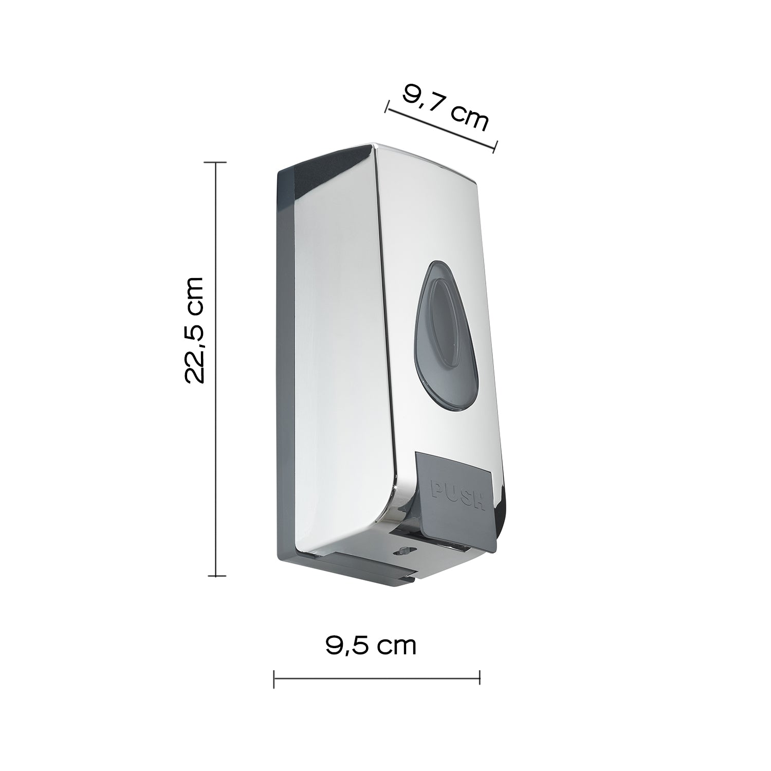 Distributore sapone o disinfettante mani Gedy modello Halibut da 630 ml - Cromato