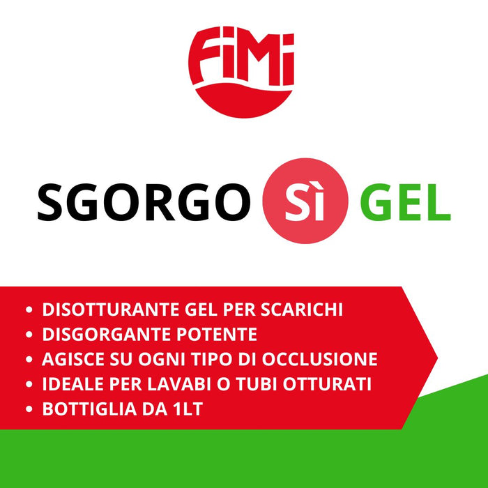 Sgorgosì gel 1 litro disgorgante disotturante scarichi potente